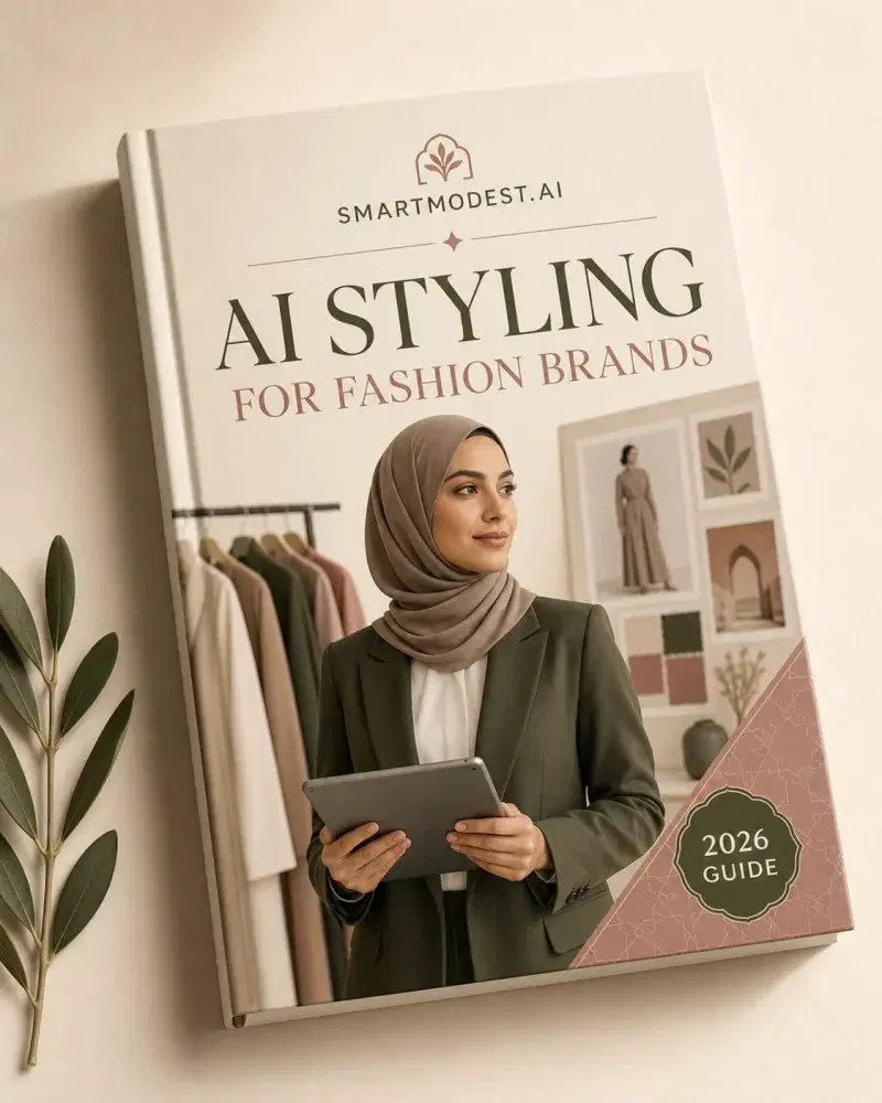 Original SmartModest.ai AI styling guide cover for fashion brands
